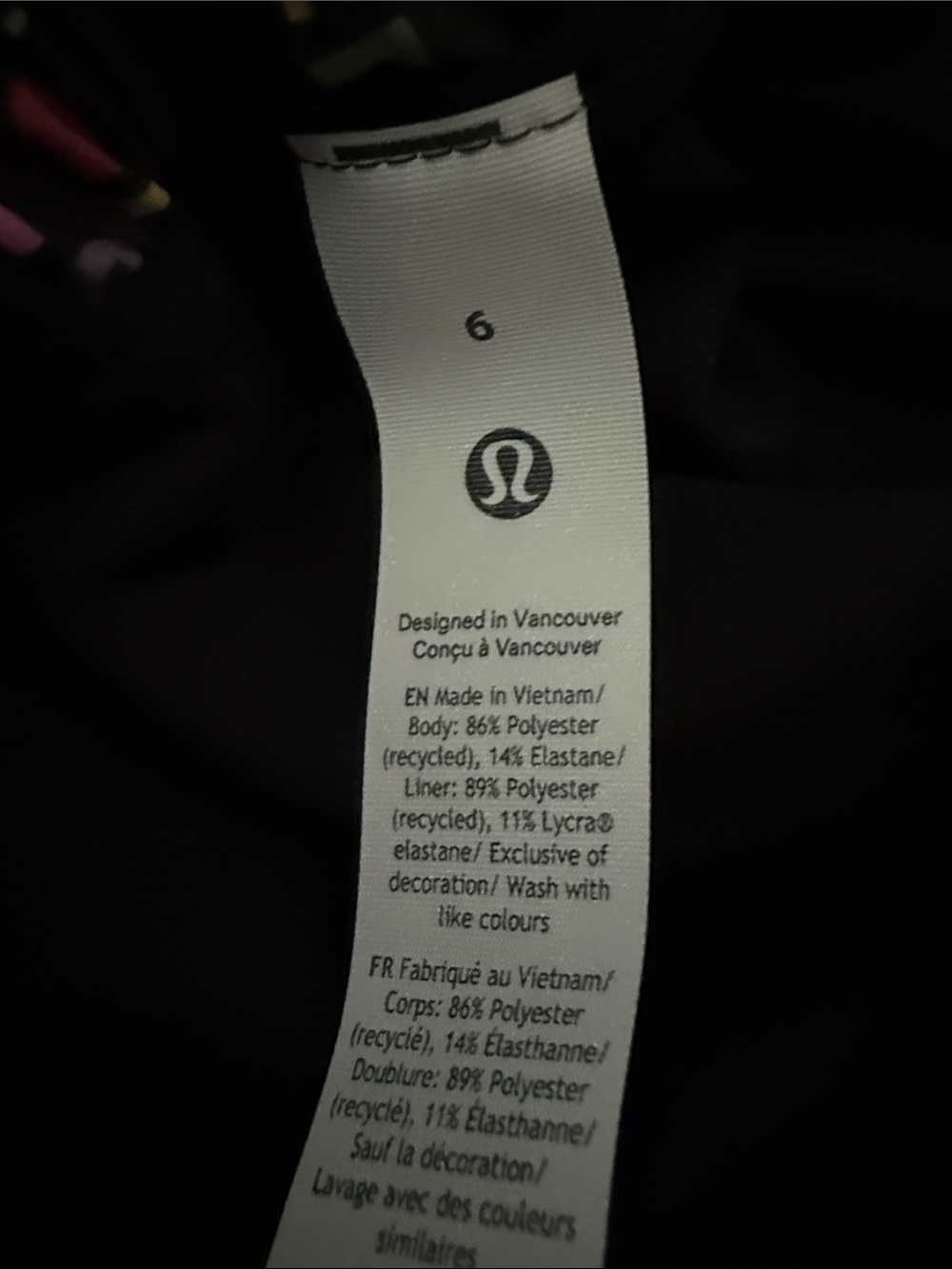 lululemon athletica Hotty Hot HR Short 2.5” Lined in the Multi Color Logo & BLK - Picture 9 of 10